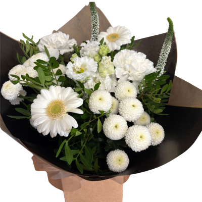 Wonderfully White Bouquet - A collection of all white flowers, this classic selection is perfect for all occasions